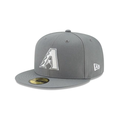 Grey Arizona Diamondbacks Hat - New Era MLB Floral Undervisor 59FIFTY Fitted Caps USA6172403